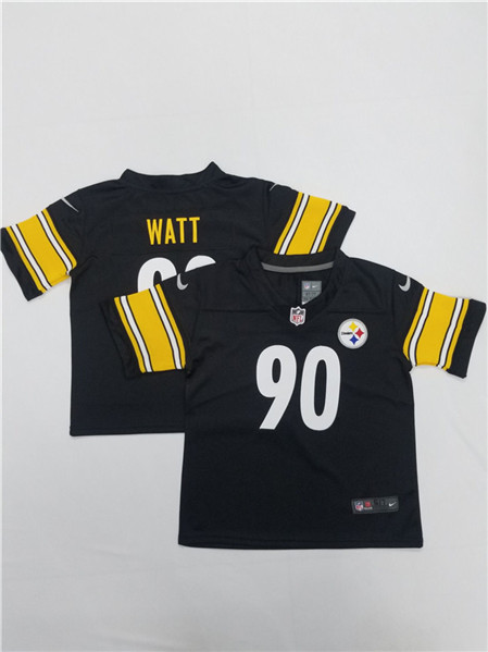 Toddlers Pittsburgh Steelers #90 T. J. Watt Black Vapor Untouchable Limited Stitched Jersey